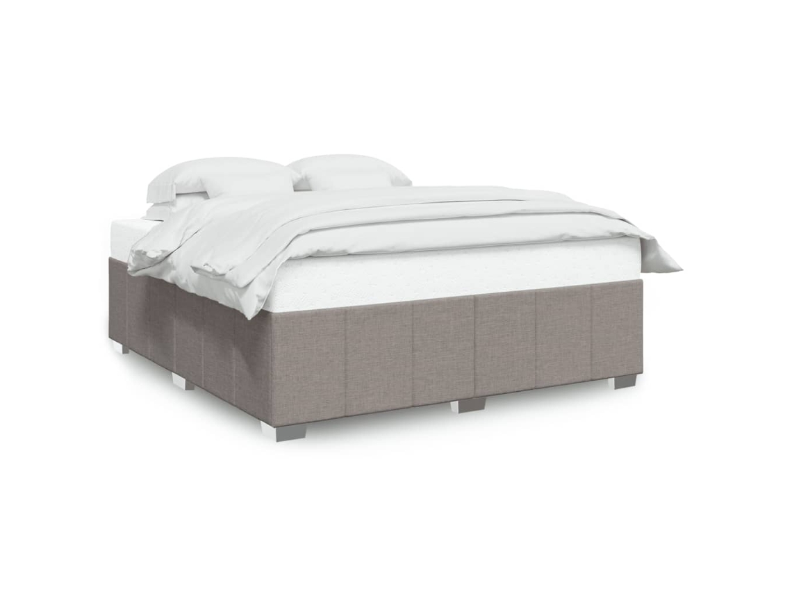 Bed Frame, Bed Frames Vidaxl Cinzento-acastanhado Tecido (180 X 200 Cm)