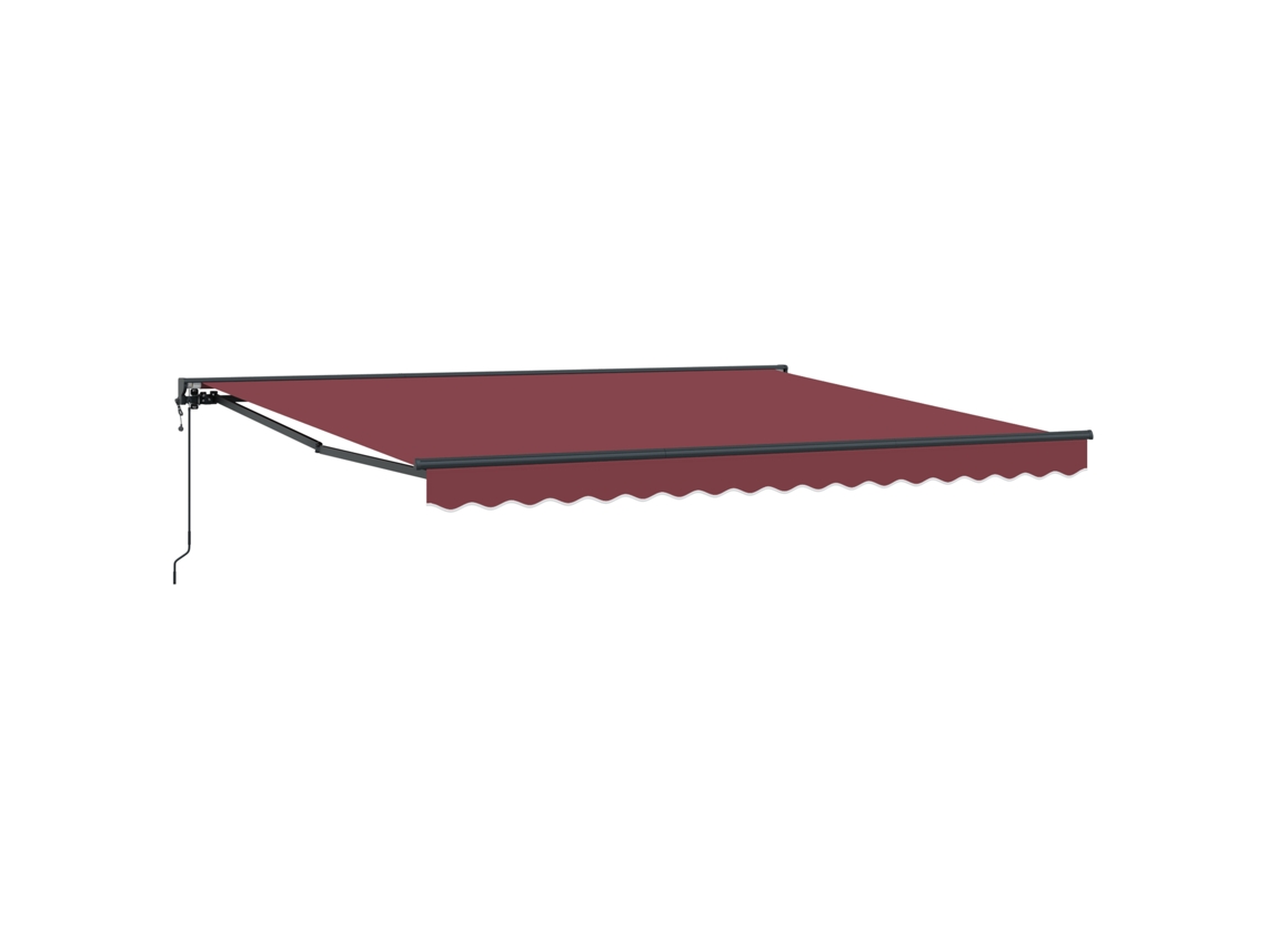 Conjunto 1 Toldo Retrátil Vidaxl Bordô Alumínio (400 × 300 Cm)