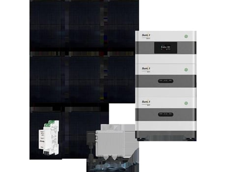 Kit Solar Pacote Dinâmico Plug Play - 8 X Painéis Solares 3440w 3 X Bateria 6.6 Kwh Lifepo4 2 X Microinversor 700w A 800w Suportes E Cabos