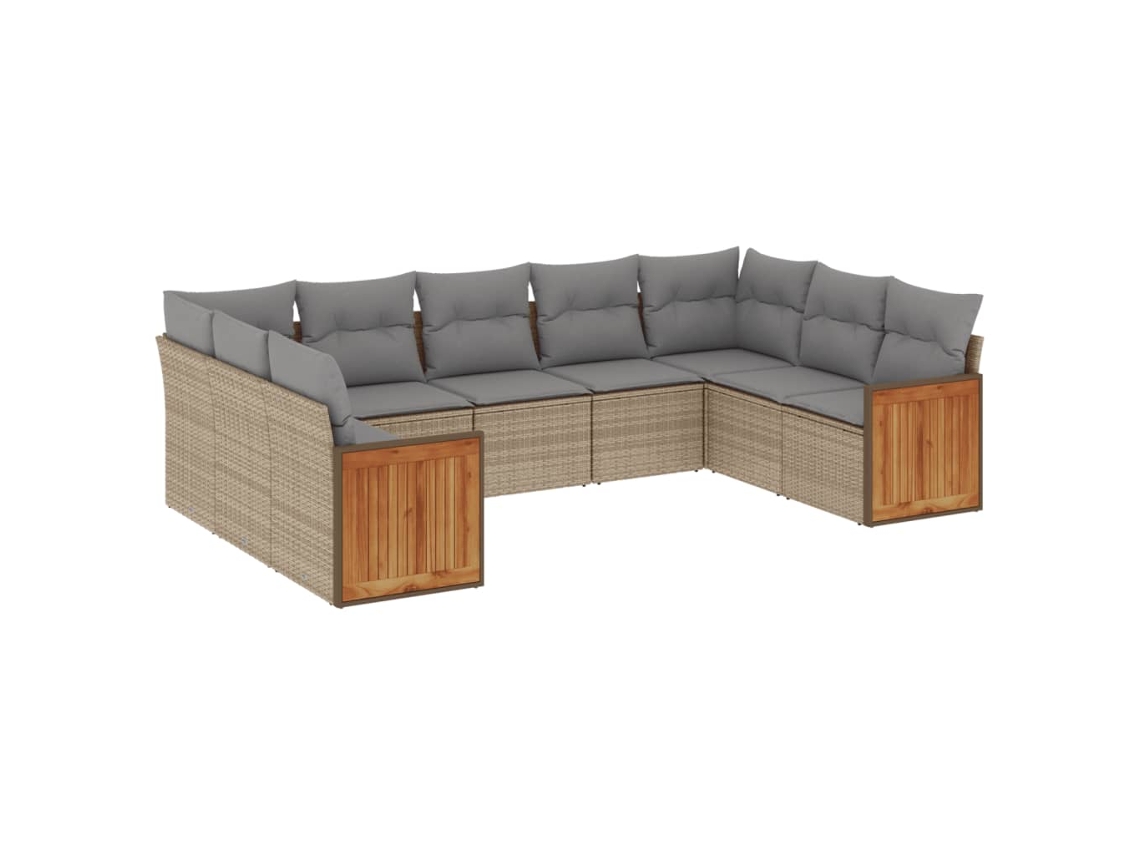 Garden Sofa Set, Garden Sofa Sets Vidaxl Bege Rattan / Vime (n/a)
