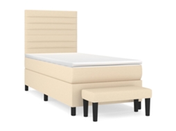 Box Spring Bed, Box Spring Beds Vidaxl Creme Tecido (80 X 200 Cm)