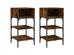 Bedside Table, Bedside Tables Vidaxl Marrom Madeira Processada (n/a)