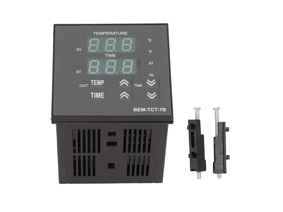 Termostato Digital Com Display De Tempo E Entrada Tipo K Para Máquina De Prensa Térmica 100‑240v