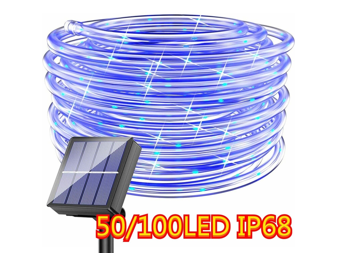 100 Led Solar Tubo De Corda Luzes De Fada Tira À Prova Dágua Decoração De Jardim Ao Ar Livre SUNNY SPACES