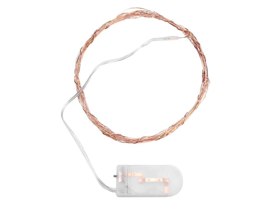Laxiscreed Fio De Cobre Com 60 Leds Brancos Para Decoração, Festas, Casamentos E Diy, Alimentado Por Bateria