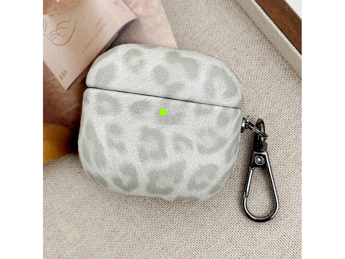 Capa De Policarbonato Para Fones De Ouvido Sem Fio Airpods 3 Com Textura De Leopardo