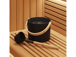 Vidaxl Conjunto De Acessórios De Sauna 2 Unid. Preto