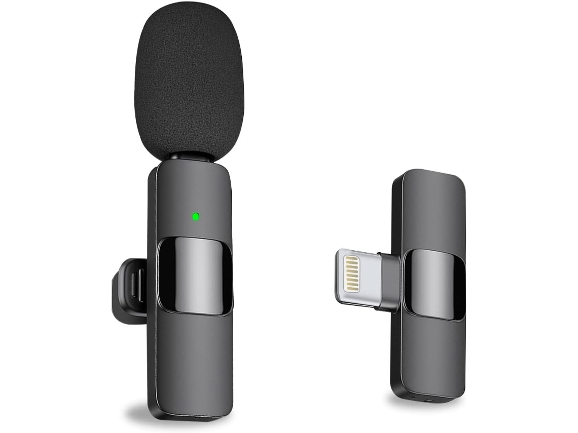 Microfone De Lapela Sem Fio Profissional Para Iphone E Ipad Wi Aquaforge