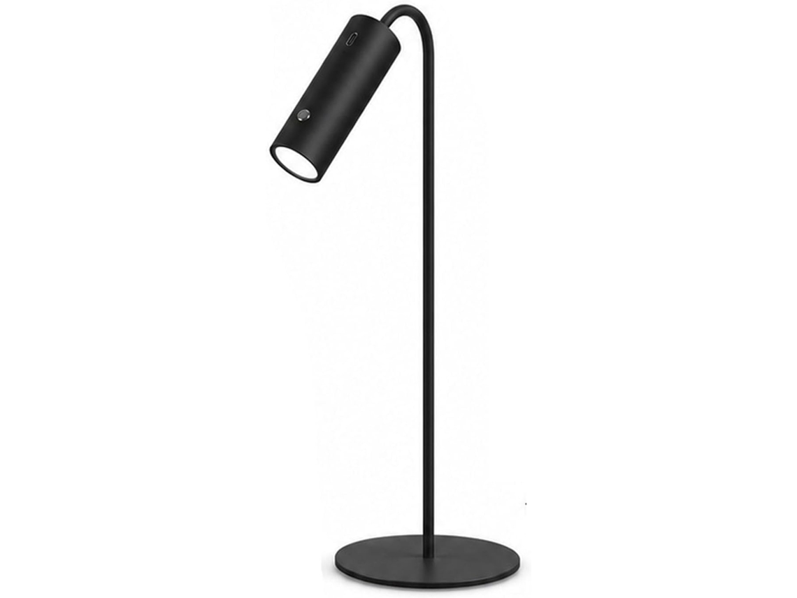 Luminária De Mesa Recarregável Com Clipe Led, Luminária De Leitura Multifuncional Preta