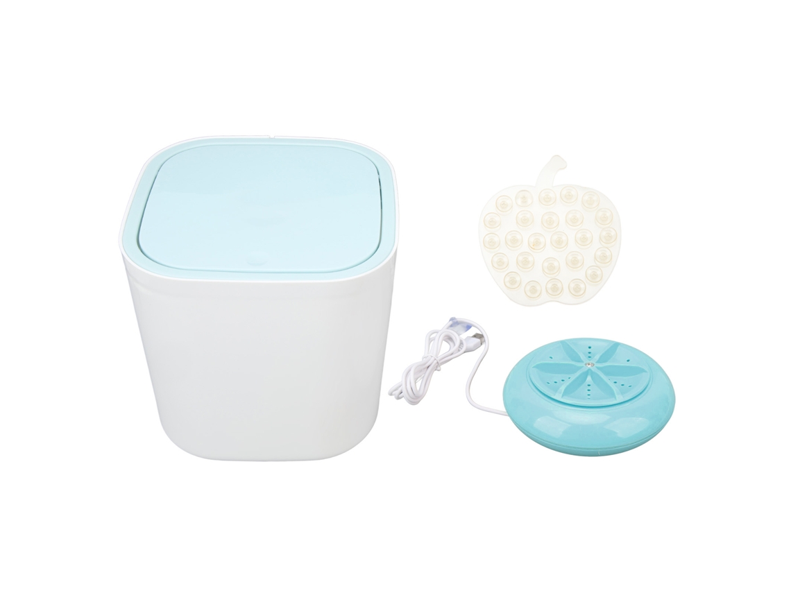 Máquina de Lavar Ultrassônica Portátil Mini 3.8l Usb 5v para Roupa Íntima Meias Bebê Azul | S/MARCA