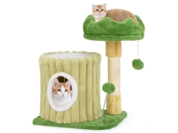 Árvore para Gatos com Caverna, Plataforma Acolchoada e Brinquedos NORTHIX