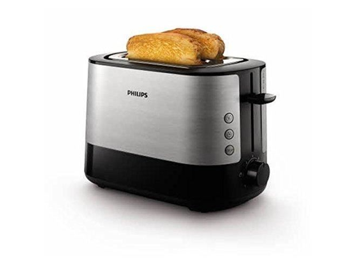 Torrador De Pão Philips Hd2637/90 Fenda Larga Metal/preto 950 W