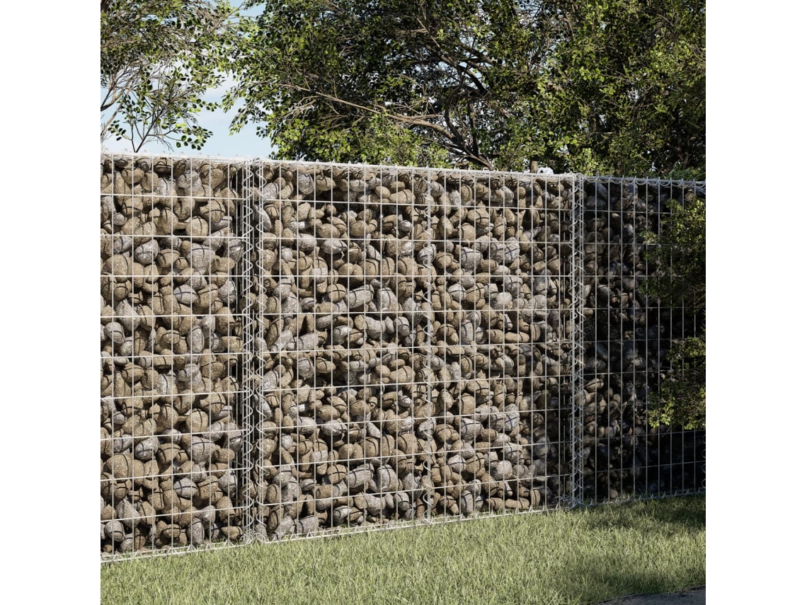 Vidaxl Cesto Gabião Com Cobertura 150x100x100 Cm Ferro Galvanizado