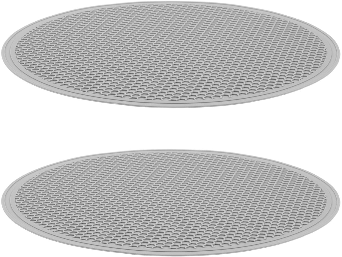 2-suportes Para Panelas E Frigideiras Quentes Tapetes De Silicone Redondos 30cm 12-polegadas Resistentes Ao Calor