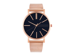 Reloj De Moda Para Parejas Con Correa De Malla Dial Redondo Cuarzo Unisex