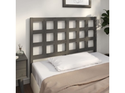 Vidaxl Cabeceira De Cama 125,5x4x100 Cm Pinho Maciço Cinzento