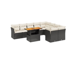 Garden Sofa Set, Garden Sofa Sets Vidaxl Preto Rattan / Vime (n/a)