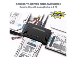 Cabo adaptador de recuperação Zilkee USB 3.0 para SATA/IDE | S/MARCA