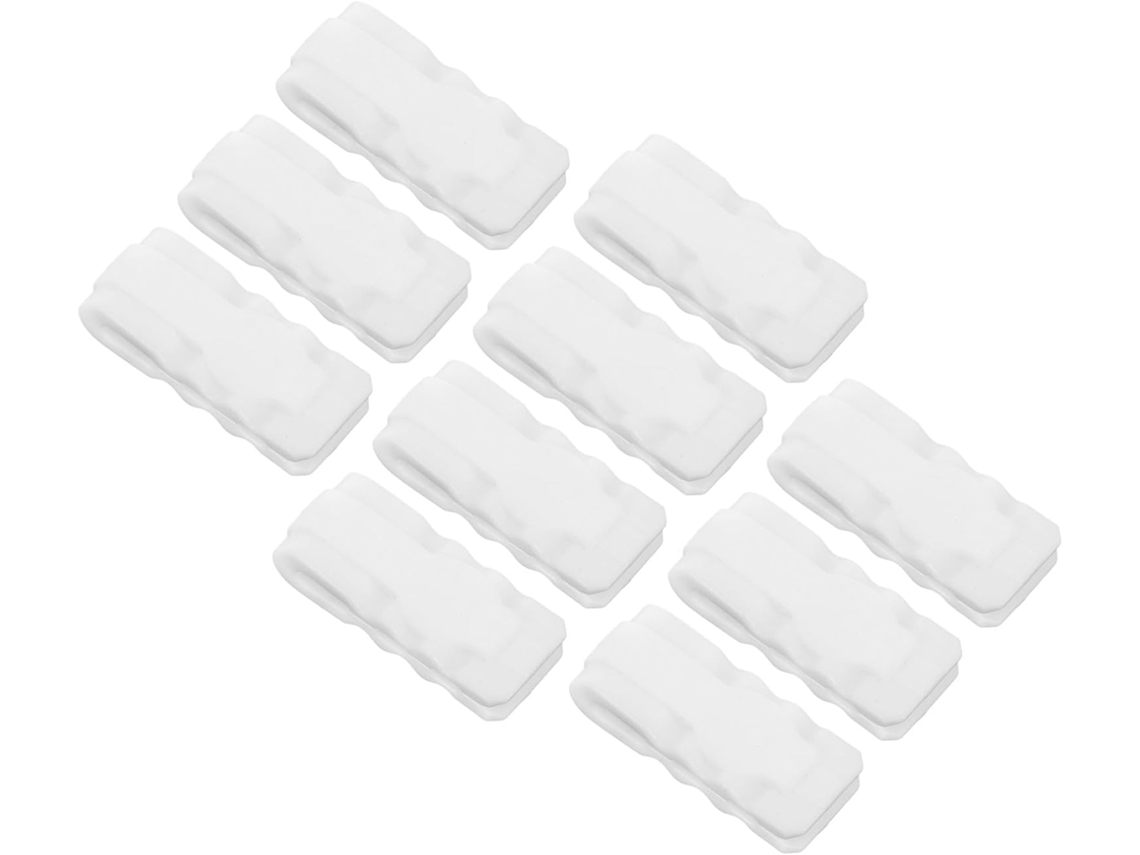 Pacote Com 10 Clipes De Plástico Branco Para Seladora A Vácuo, Compatíveis.