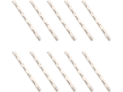 Conjunto De 10 Dobradiças Ferro Niquelado Para Armários, 150x17mm,