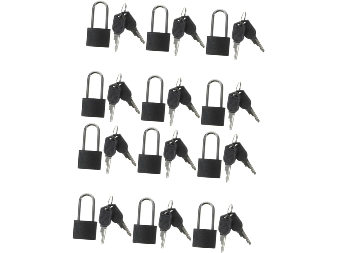Conjunto de 12 cadeados de coração com combinação GOKOCO