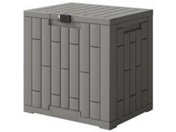 Baú Externo 114l Resistente À Água e Uv (com Fechadura, Cinza)