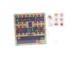 Walshlxq tablero de Rompecabezas Magnético de Letras de Madera Con 20 Tarjetas para Aprendizaje Educativo Y Habilidades Motoras