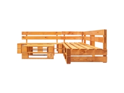 Maison Exclusive - Sofás Paletes Jardim 4 Pcs Madeira Castanho Mel