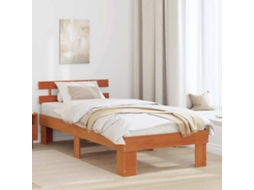 Vidaxl Estrutura da Cama com Cabeceira Marrom Cera 90 X 200 Cm