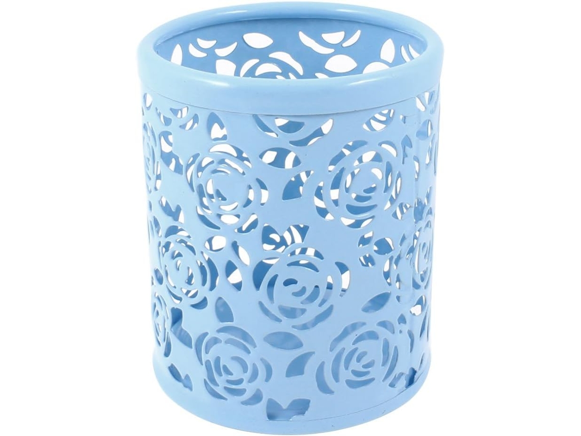 Organizador metálico Ruilogod com estampa floral, azul claro