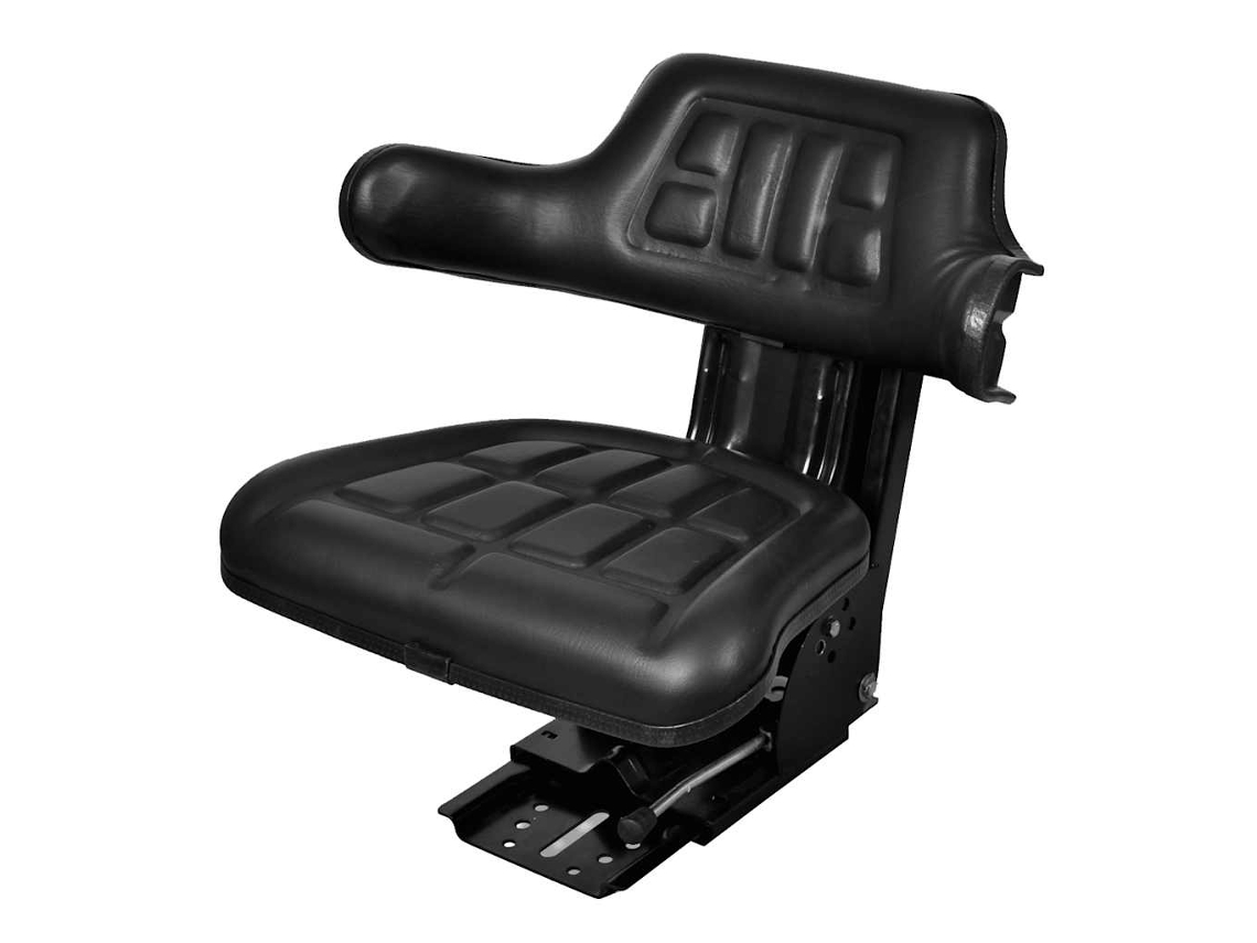 Vidaxl Assento De Trator Com Suspensão, Preto