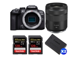 Eos R10 + Rf 85mm F2 Macro Is Stm + 2 Sandisk 128gb Uhs ii 300mb/s + 2 Canon Lp e17 + Ebook “20 Dicas para Fotos Que Impressionam” CANON