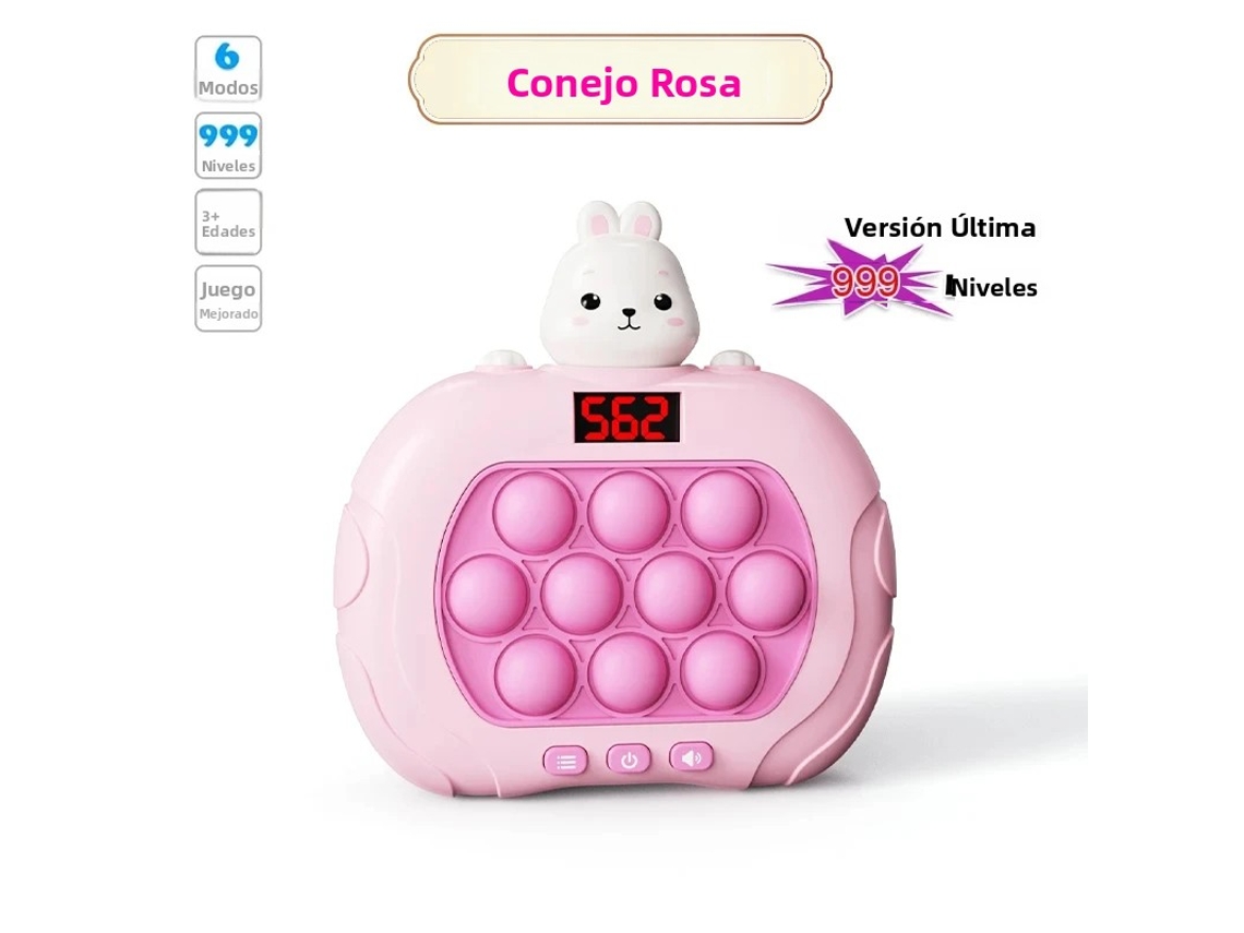 Brinquedo Eletrônico De Máquina De Bolhas Com 999 Níveis De Ganho Rápido Mdug (coelho Rosa)