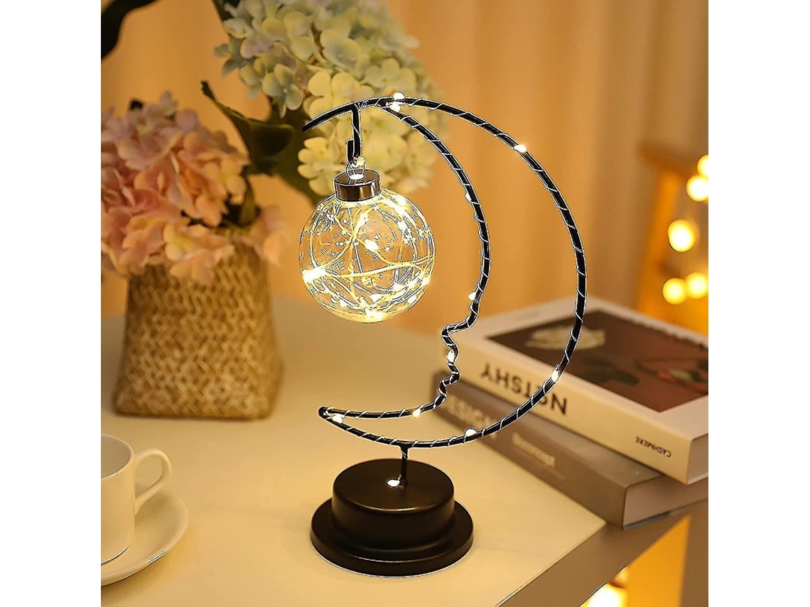 Lâmpada Led Lua Em Forma De Lua Decoração De Natal Luz Noturna Concisa Em Forma De Crescente Suporte Para Lâmpada Luz B Olysi Shop