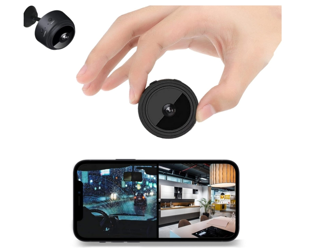 Mini Câmeras Espiãs Ocultas Wifi Sem Fio com Visão Noturna e Detecção de Movimento Segurança Doméstica Câmera Babá Interna/externa para Animais USHION