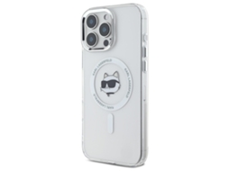 Capa Magsafe para iPhone 16 Pro KARL LAGERFELD Pele Sintética Branco