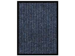 Vidaxl Tapete De Porta Às Riscas 40x60 Cm Azul