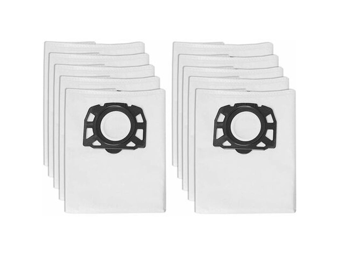 10 Sacos Compatíveis com Aspirador Karcher Wd4 Wd5 Wd6 Mv4 Mv5 Mv6