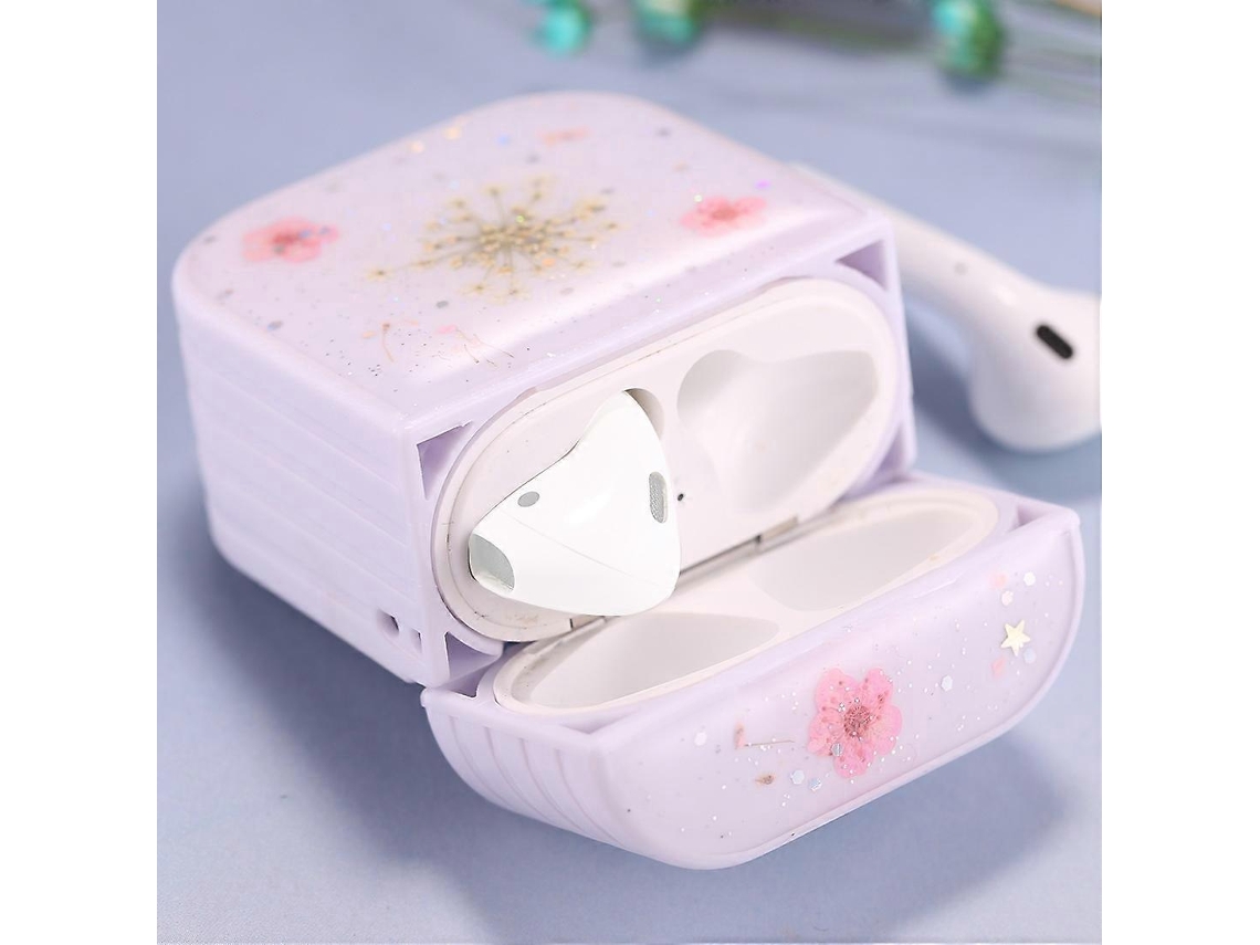 Camada Protetora para Airpods Fones de Ouvido Sem Fio 1/2 com Estampa Flor Gypsophila. GIECY