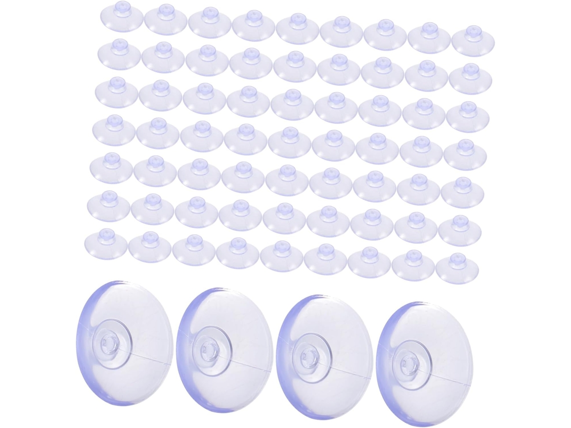 Conjunto Genérico Com 100 Ganchos De Sucção Para Mesas Vidro. Mini Sup