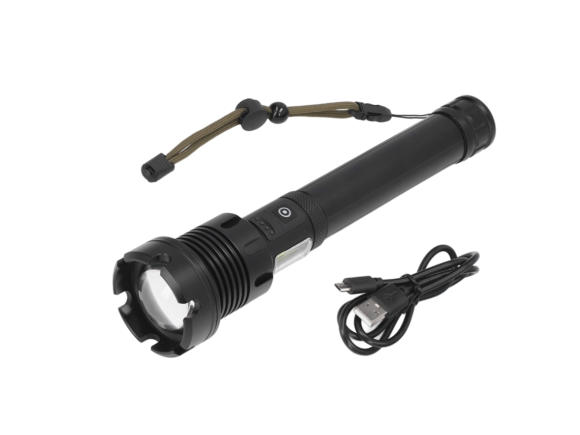Lanterna LED 8000lm IP65 Waterproof Zoom 7 Modos USB Recarregável | S/MARCA