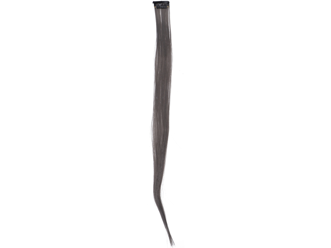 Extensões De Cabelo Destacáveis Coloridas Cinza Para Festa Other