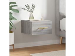 Vidaxl Mesa De Cabeceira Montagem Na Parede Cinzento Sonoma 35x35x20cm