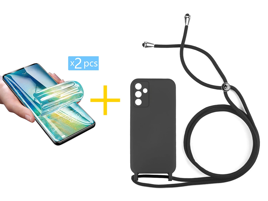 Pack 2 x Película de Hidrogel + Capa SKYHE Samsung Galaxy A35 5G Gel Rope Preto