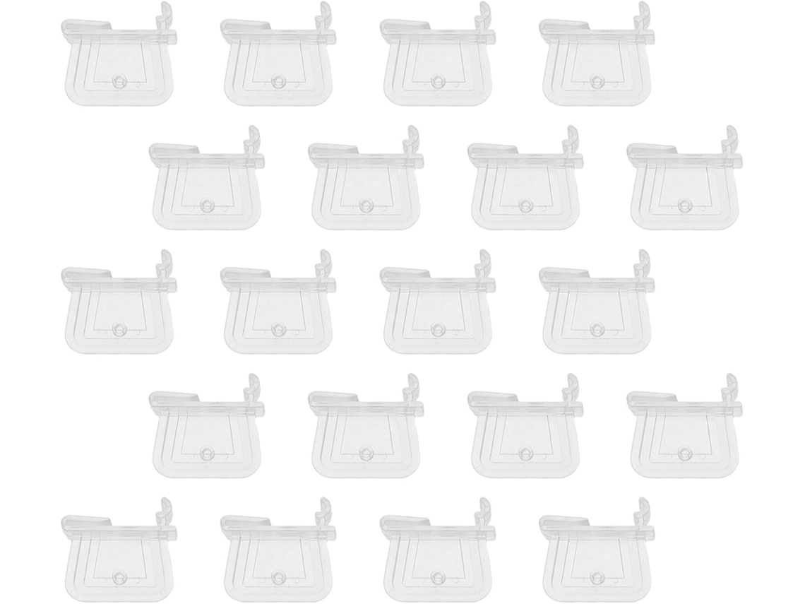 Nuobesty 100 unidades de Clipes Plásticos Fixação Prateleiras Supermercado Uso Seguro e Durável em
