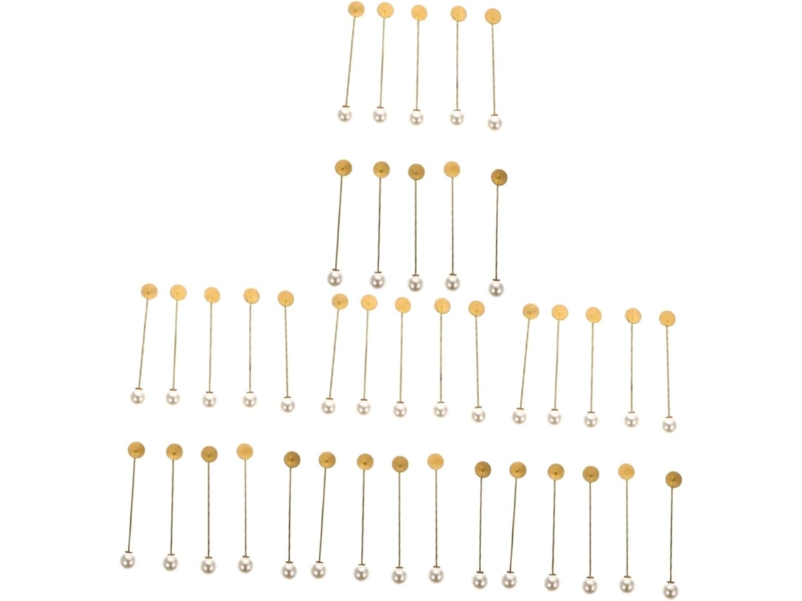 Nuobesty 40 Peças Alfinetes De Broche Com Contas Para Amarrar, Alfinetes De Segurança De Cobre Para Mulheres