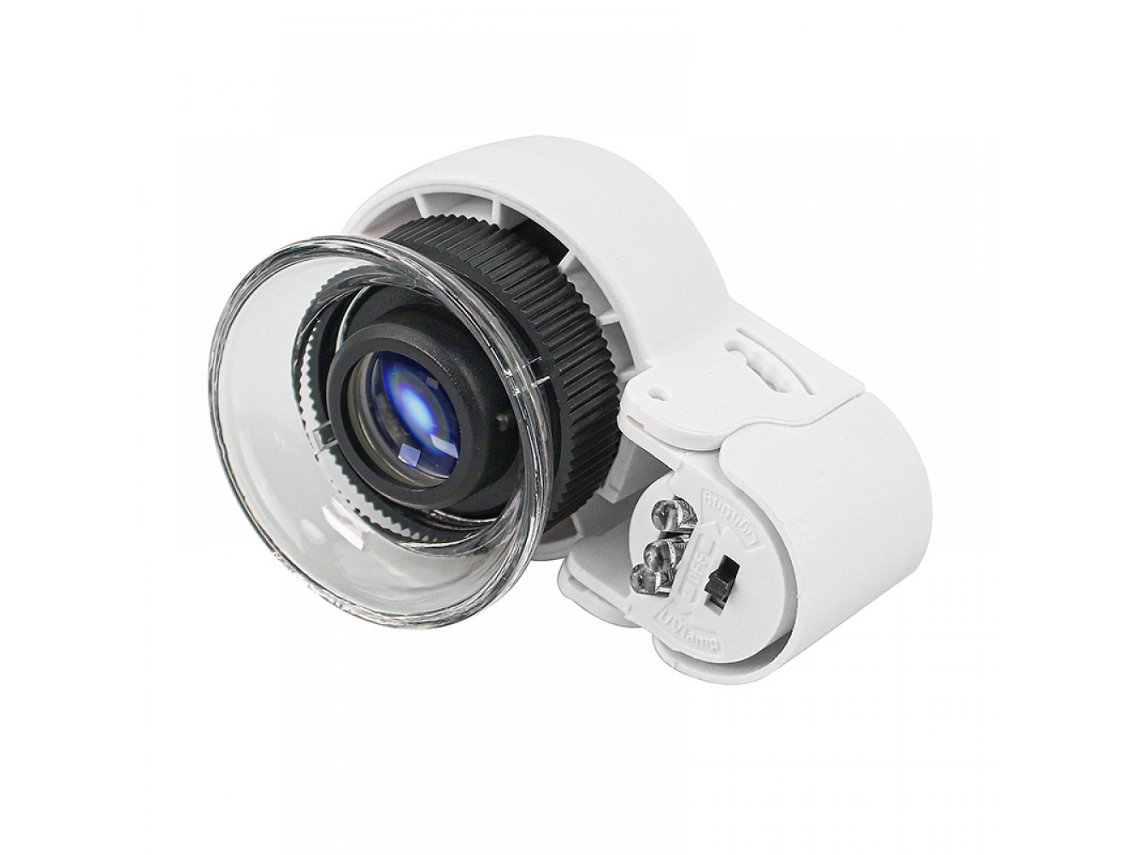 Lupa De Joalheria 45x Lupa De Microscópio Mini Lupa Com Luz Led Branca Aquaforge