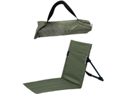 Cadeira de praia dobrável com encosto AQUAFORGE, resistente, portátil, verde, ideal para caminhadas, camping e praia