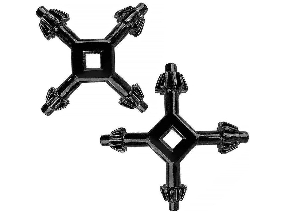 Chave de Mandril Universal 4 em 1 S/MARCA, 2 peças, para Furadeiras, Diâmetros 13-17mm