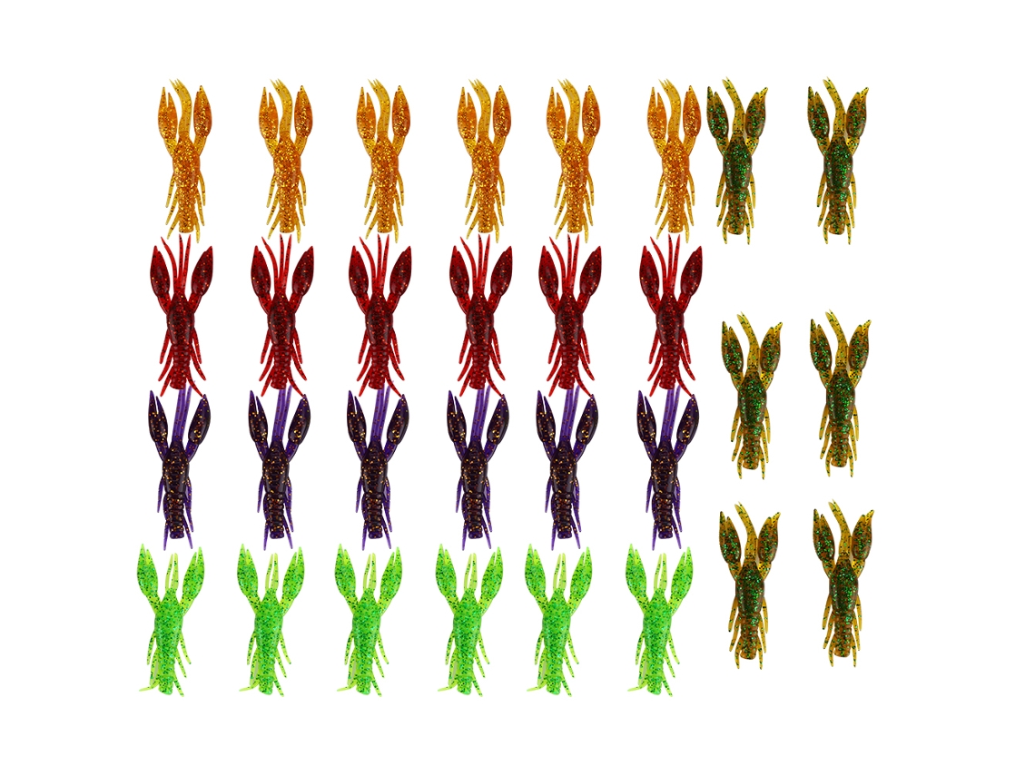 Isca Artificial Camarão Pvc 7.5cm 5.5g 30pcs
